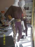 legguing estampa onca com listra marron